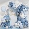 Dusty Blue Balloon Garland Arch Kit 140PCS Light Blue White Clear Balloons in 18 12 10 5 Inch for Baby Shower Gender Reveal